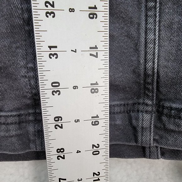 Free People Charcoal Black Denim Stretch Lace Up Slim Grunge Slim Pencil Skirt - Picture 8 of 15